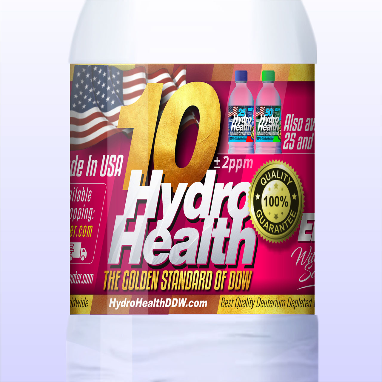 10 ppm Hydro-Health-Promo Price ONLY $255 for one case of 24 bottles (one bottle: $10.60 delivered) x 500 ML each =12 LITERS - including S&H- it is cheaper compared to 10 ppm DDW, $14-$16 per 500 ML that other vendors sell from Russia