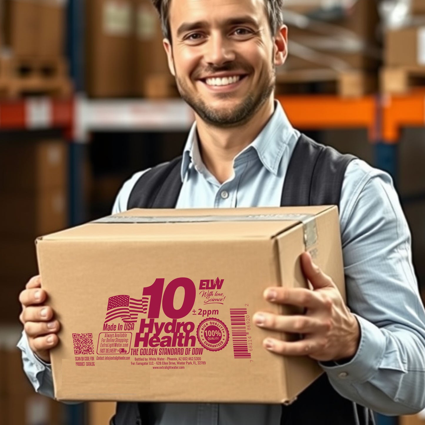 10 ppm Hydro-Health-Promo Price ONLY $255 for one case of 24 bottles (one bottle: $10.60 delivered) x 500 ML each =12 LITERS - including S&H- it is cheaper compared to 10 ppm DDW, $14-$16 per 500 ML that other vendors sell from Russia