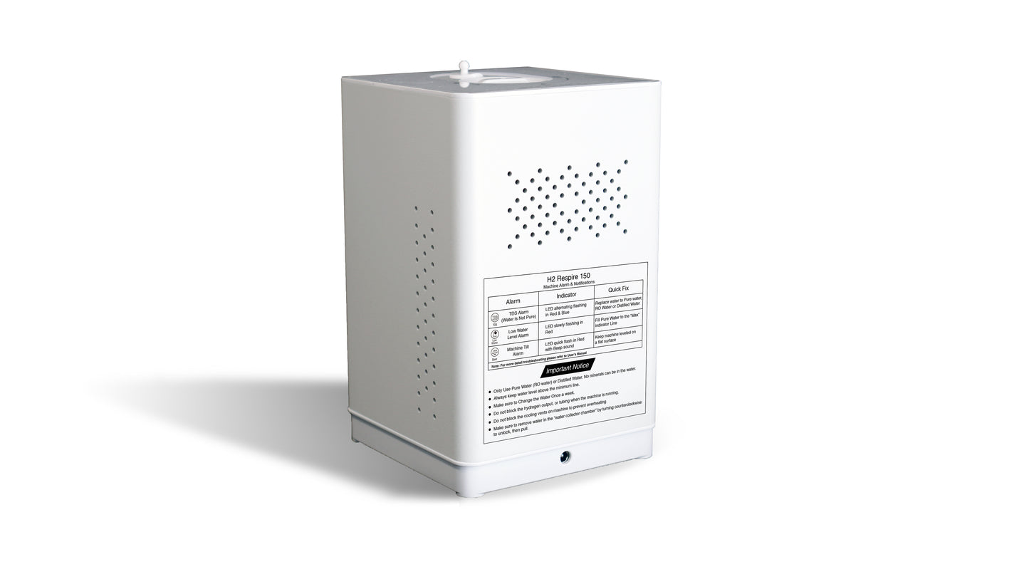 H2 RESPIRE 150 Portable Brown’s Gas & Pure Hydrogen Gas Inhalation Generator with OxyKit