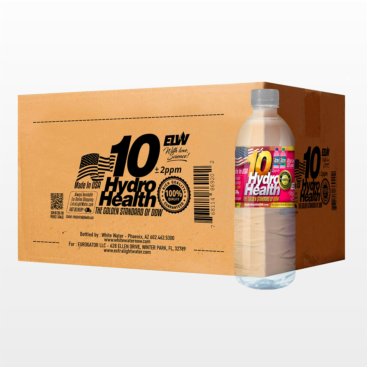 10 ppm DDW (one case)+ 50 ppm DDW  (one case)  For ONLY $365. You save 10%; Free delivery