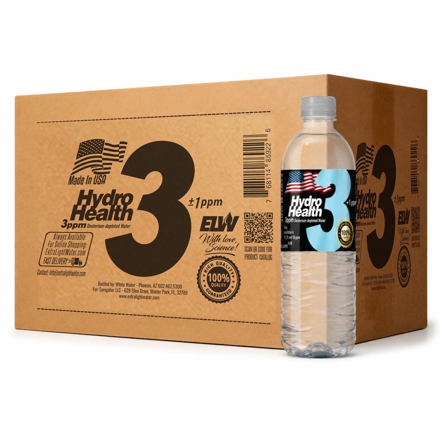 3 ppm Hydro Health (24 bottles x 500ml Box) this lot is actually 1 ppm only $395 incl. S&H-no PO box- Choose a subscription plan  (3 weeks or monthly) and save up to 9%