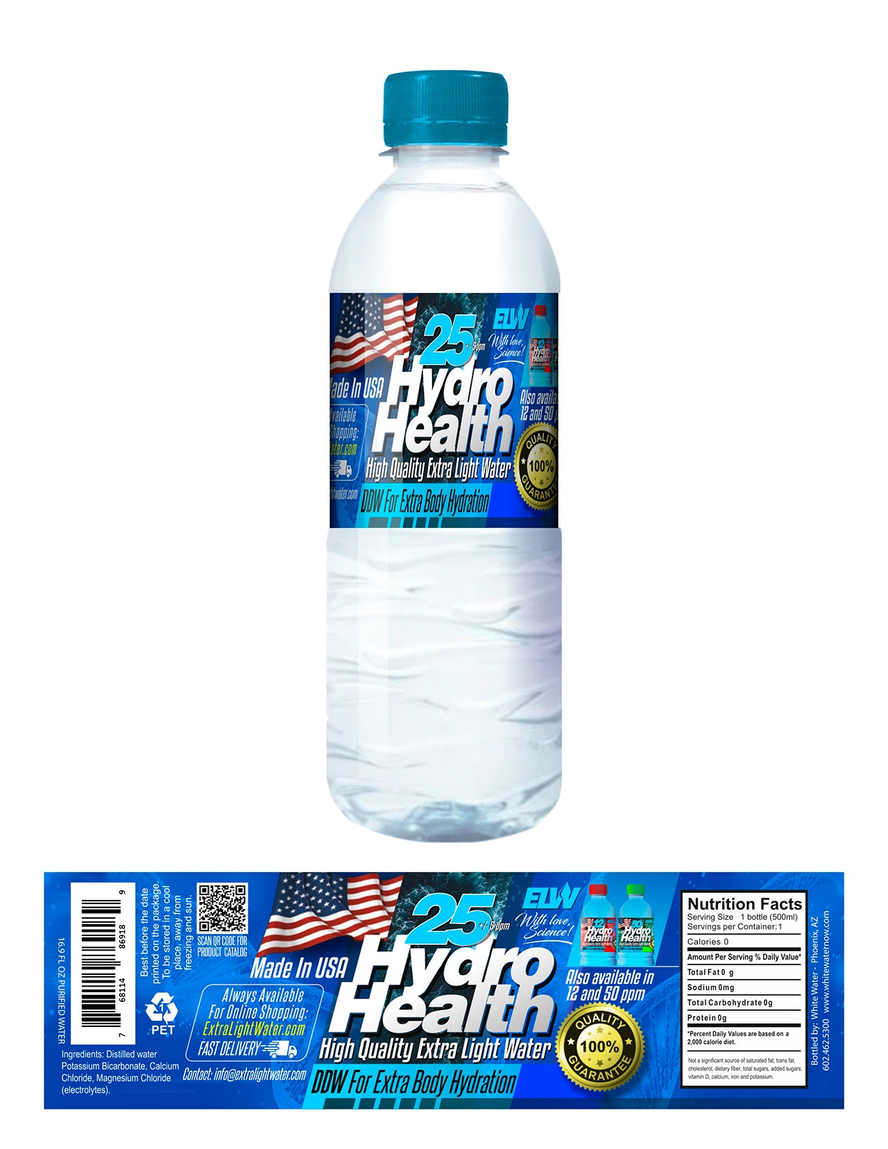 25 HydroHealth (24 bottles x 500ml Box) $190 incl.S&H-no PO box- Choose a subscription plan and save up to 10%