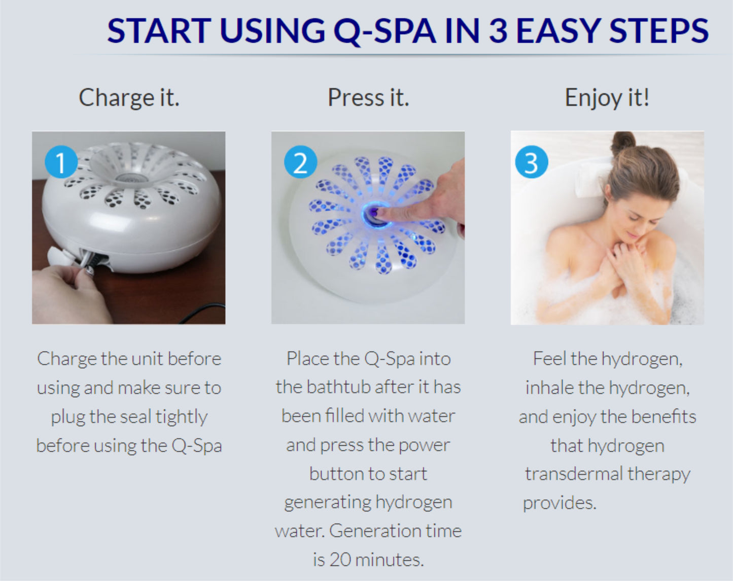 Q-Spa Hydrogen Bath Generator